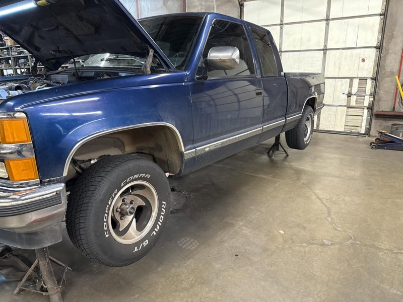Booker's Transmission truck in the shop
